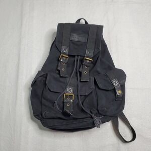 Gootium Unisex Specially High Black Canvas Vintage Rucksack Drawstring Buckle